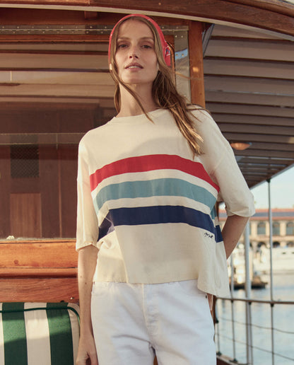 The Track Crew w/ Saltwater Stripe. -- Washed White