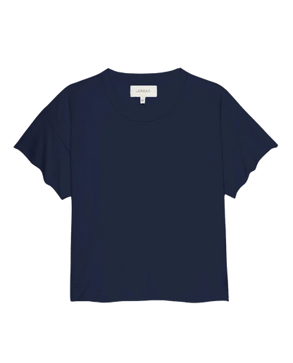 The Crop Tee. Solid -- True Navy