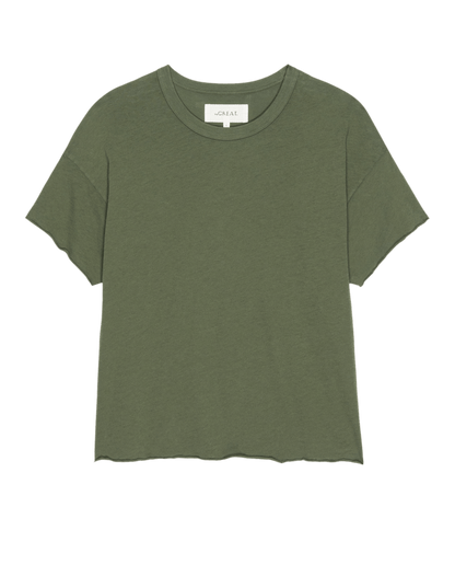 The Crop Tee. Solid -- Heritage Army