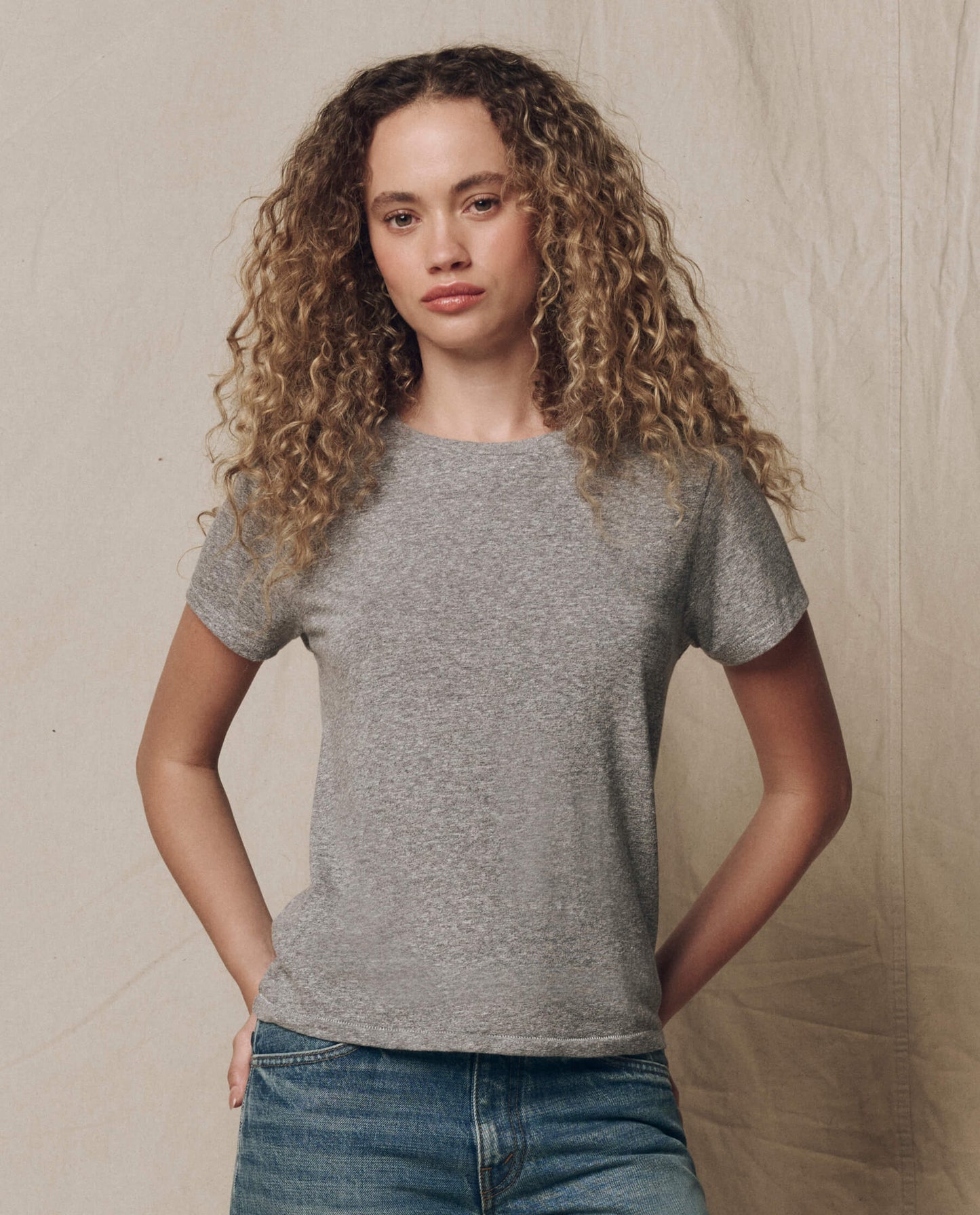 The Little Tee. Solid -- Heather Grey