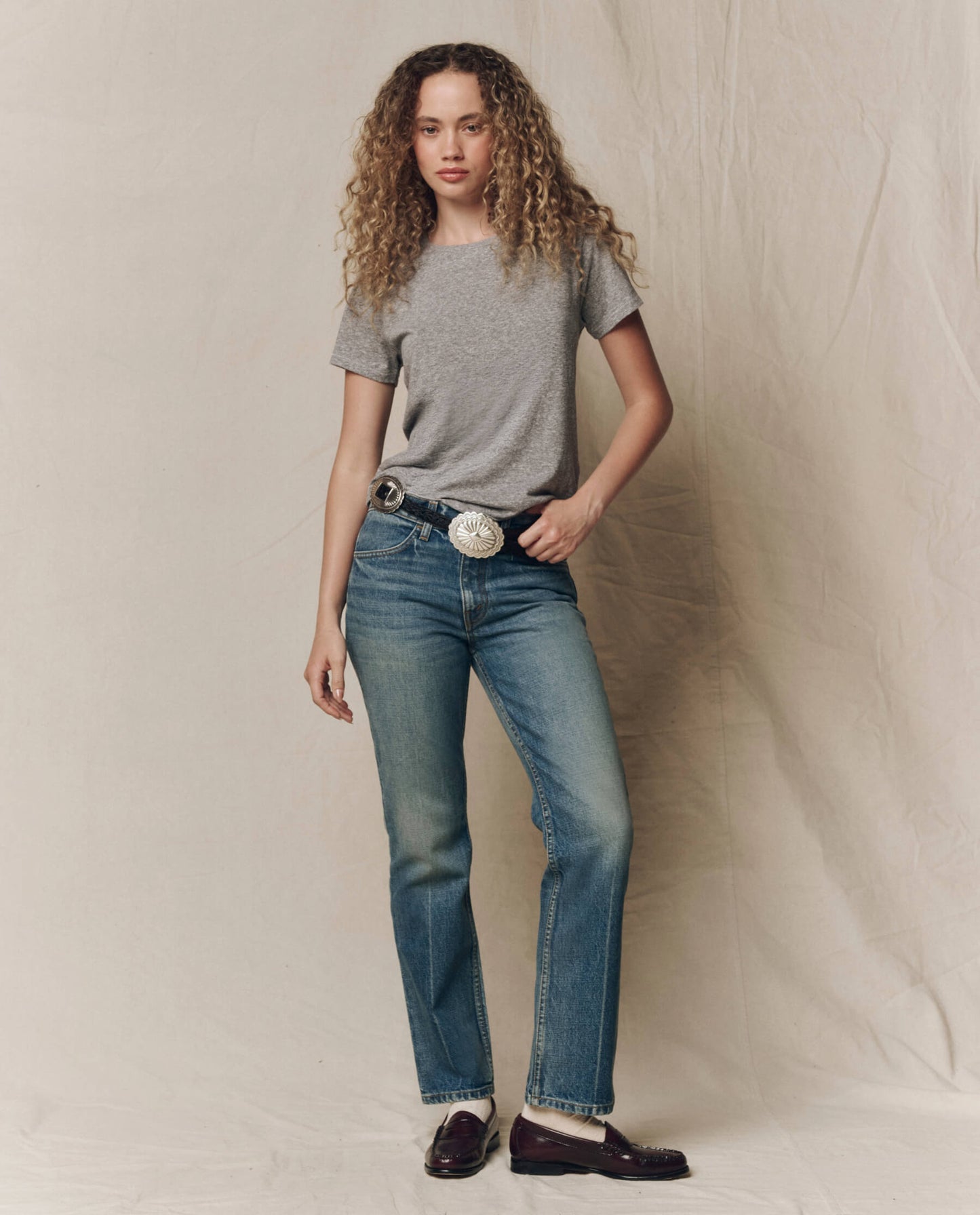 The Little Tee. Solid -- Heather Grey