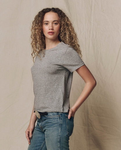The Little Tee. Solid -- Heather Grey