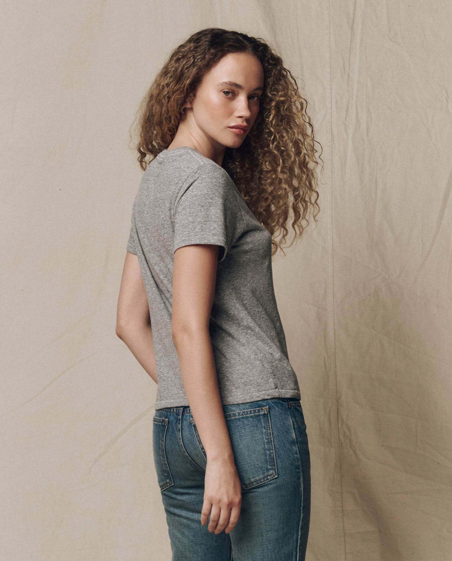 The Little Tee. Solid -- Heather Grey