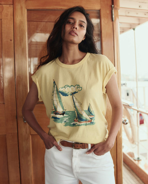The Boxy Crew w/ Sailing Boats Graphic. -- Sunbeam