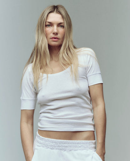 The Baby Rib Ballet Tee. -- True White