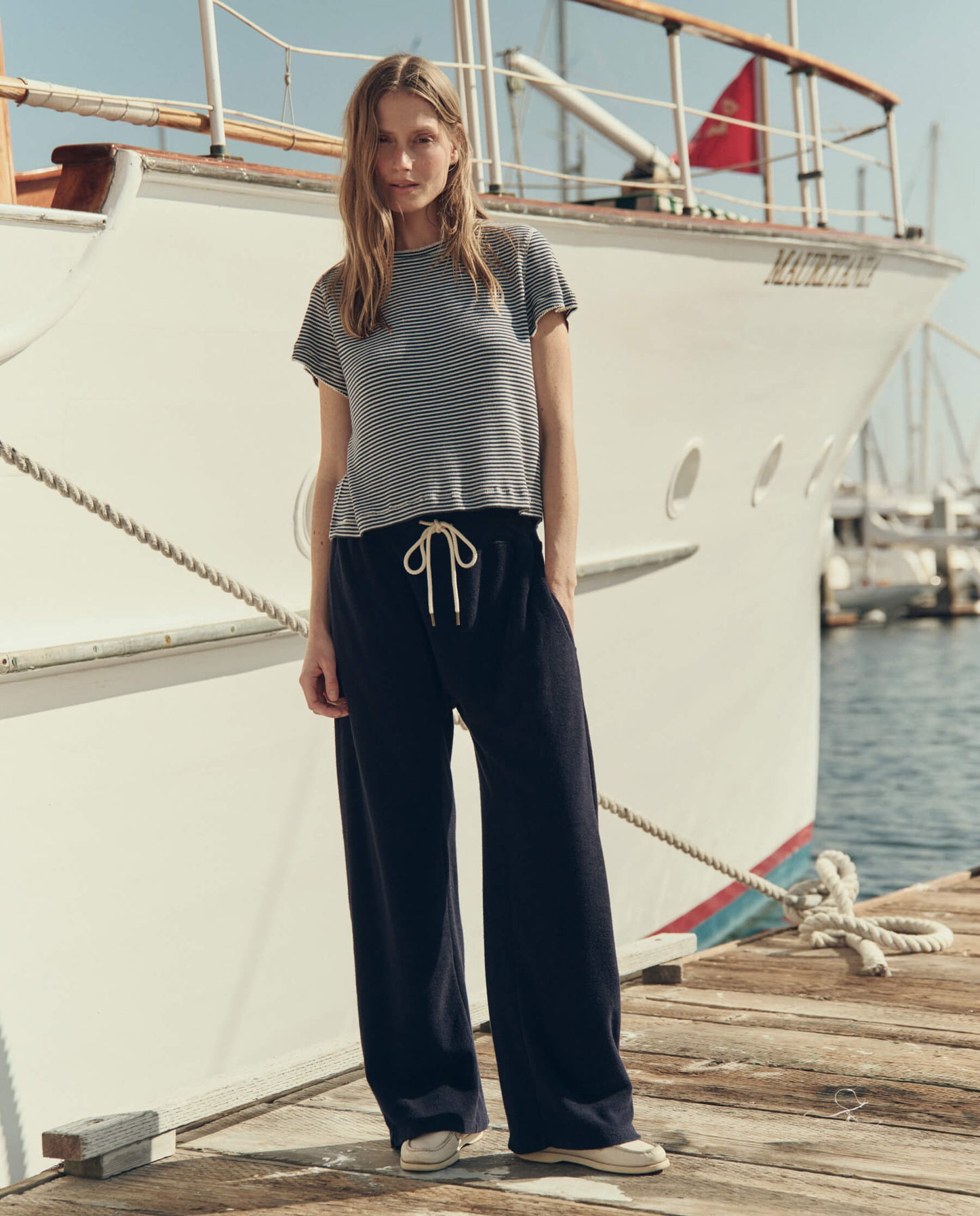 The Little Tee. -- Navy Stripe