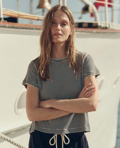 The Little Tee. -- Navy Stripe