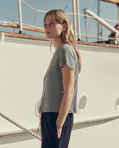 The Little Tee. -- Navy Stripe