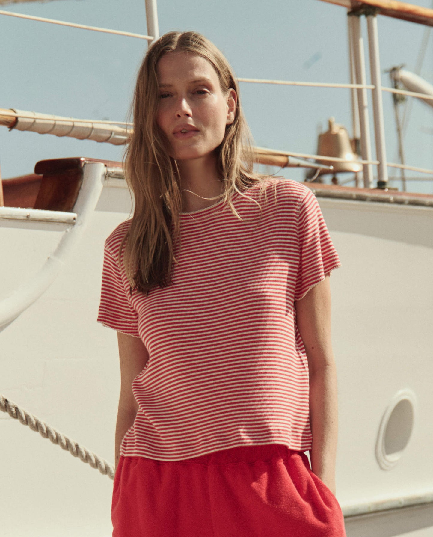 The Little Tee. -- Pimento Stripe