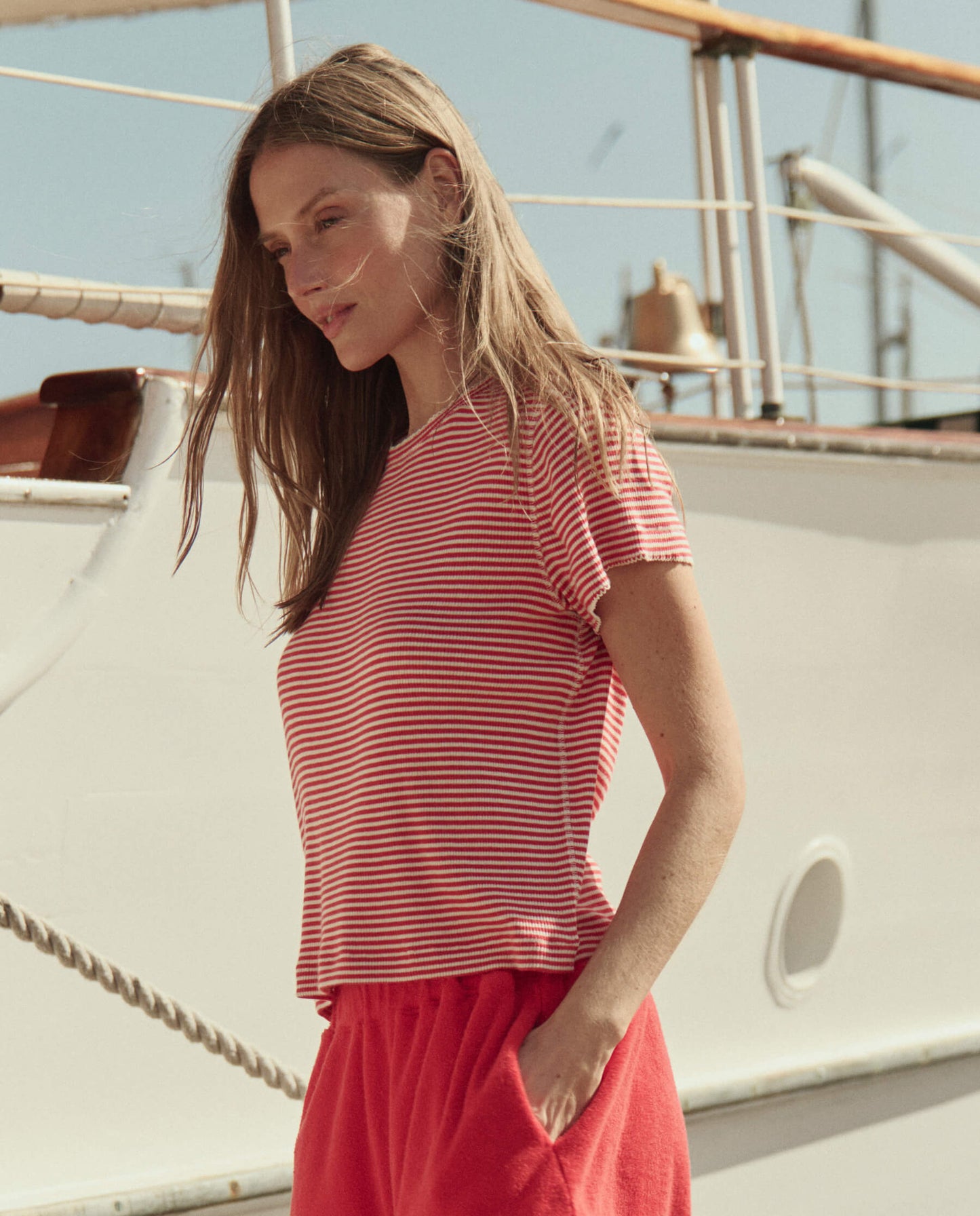 The Little Tee. -- Pimento Stripe