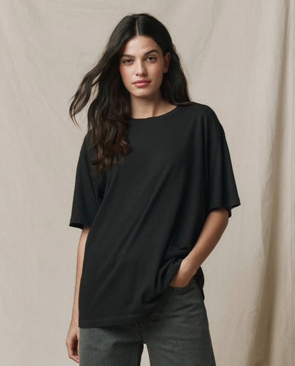 The Slouchy Crew Tee. -- Almost Black