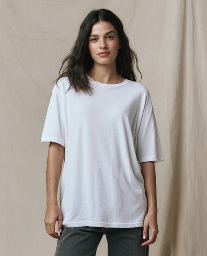 The Slouchy Crew Tee. -- True White
