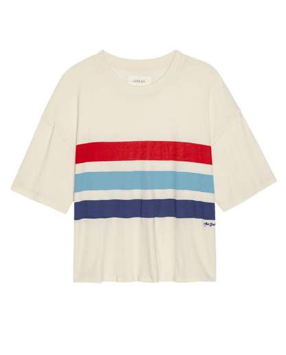 The Track Crew w/ Saltwater Stripe. -- Washed White
