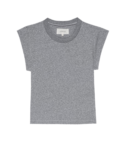 The Peak Shoulder Tee. -- Heather Grey