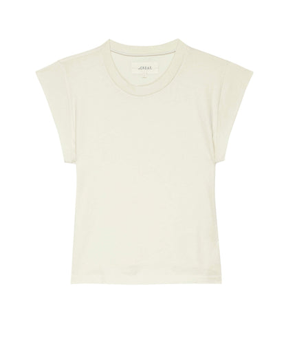 The Peak Shoulder Tee. -- Washed White