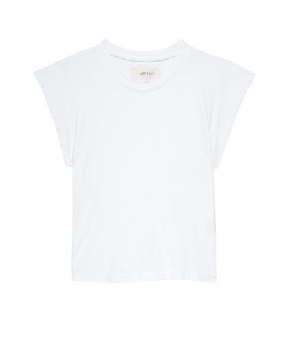 The Peak Shoulder Tee. -- True White