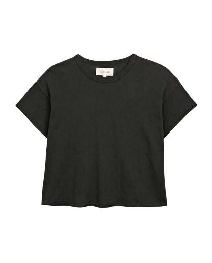 The Crop Tee. Solid -- Almost Black