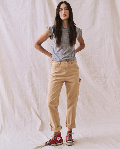 The Peak Shoulder Tee. -- Heather Grey