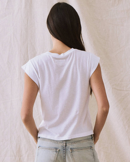 The Peak Shoulder Tee. -- True White